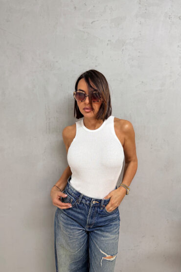 ROMINA WHITE BASIC REBRASTA MAJICA